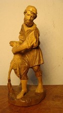 Alte Holz Figur Hirte mit