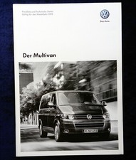 VW Bus T5 Multivan Preisliste