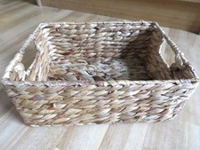 Aufbewahrungskorb 33cm Einkaufskorb Griff Regalkorb Flechtkorb Regalbox Seegras