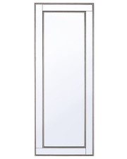 Wandspiegel mit verspiegeltem Rahmen silber / gold rechteckig 50x130 cm Fenioux