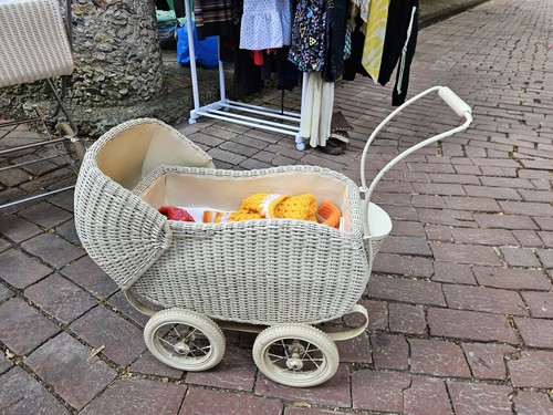 Alter puppenwagen korbgeflecht - alter,