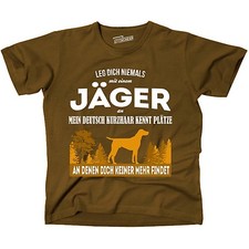 BRAUN JÄGER DEUTSCH KURZHAAR kennt Plätze niemand findet Jagdmotiv T-Shirt 