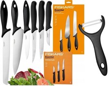FISKARS ESSENTIAL MESSERSET, 6 KÜCHENMESSER, MESSER, MESSERN + GESCHENK / GRATIS