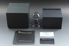 Box Paper [N NEUWERTIG] Hamilton Khaki Pilot H765120 Chronograph schwarze Her...