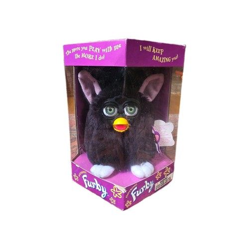Vintage furby black with pink - vintage,