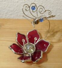 Sehr schöne Formano Deko Figur - Schmetterling über Blüte 14 cm hoch