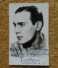 Tino Rossi (Original-Autogramm auf alter Starpostkarte)