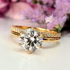Diamant Damen Ringe Set 14k