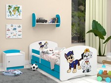 Kinderbett Paw 140x70 - Matratze & Schublade & Rausfallschutz
