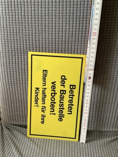 Plaste schild baustelle - baustelle,