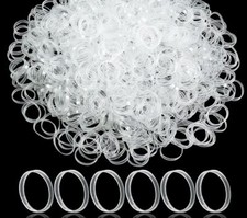 Mini Haargummis Zopf Rasta  Armband  Dreads Zöpfe Kinder Gummi 1 cm Klar NEU