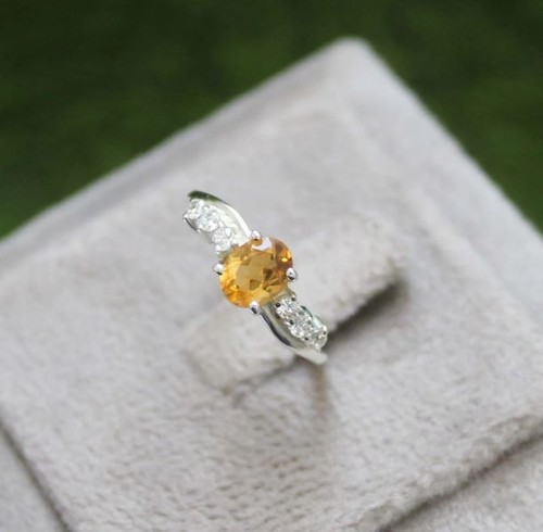 Ovalschliff citrin ring - ovalschliff,