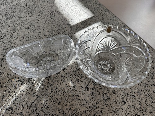 Bleikristall schalen huk - 2, –