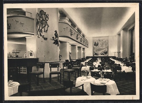 Ansichtskarte berlin café - ansichtskarte, berlin,