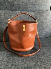 CELINE,Bucket Bag tan, mittelgrosse Tasche aus geschmeidigem Kalbsleder