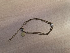 PURELEI Armkette - Farbe Gold Kettchen mit Glitzersteinen Damen Schmuck doppelt