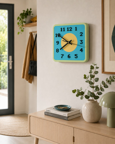 Pop clock mint blue - blue, 3d