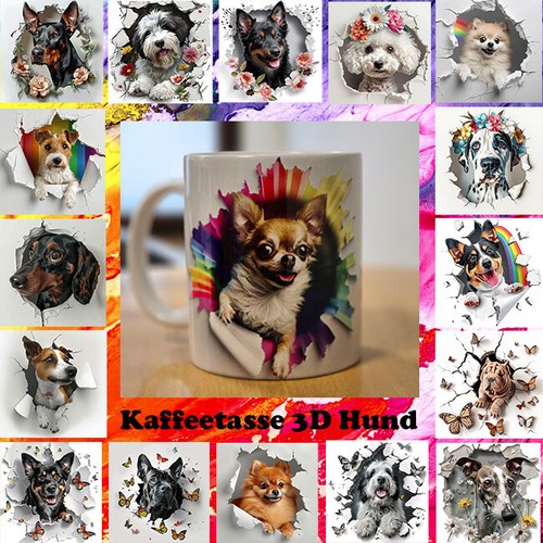 Hund tasse kaffeetasse - 3d,
