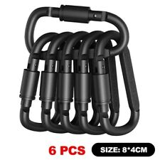 6 Stück Alu Karabinerhaken Karabiner Haken Schnapphaken Aluminium Camping