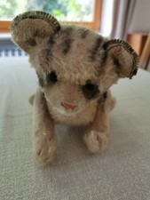 STEIFF KATZE “Kitty“, 1960er Jahre, ohne Knopf und Fahne, Mohair, ca. 25 cm lang