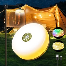 Camping Lichterkette Aufrollbar, Wasserdichte Tragbare LED Lichterkette 10M, USB