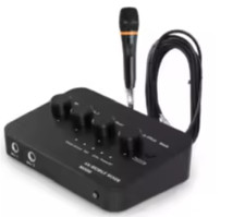 MIX 88 Karaoke Mikrofon Mischer tragbar 2 Mikrofoneingänge Echo