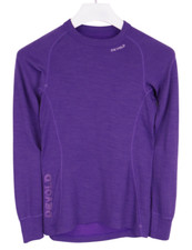 DEVOLD Sweatshirt Damen XS Pullover Rundhalsausschnitt Melange Lila