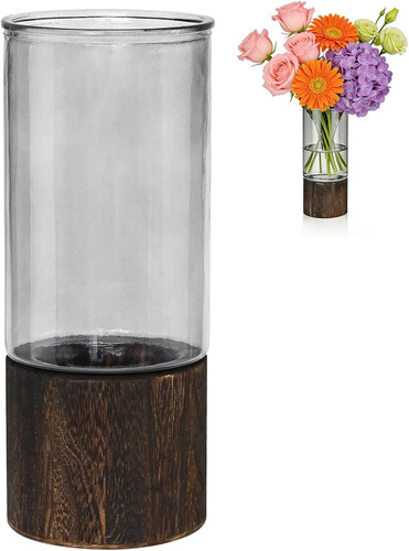 Glas zylinder vase mit - glas,