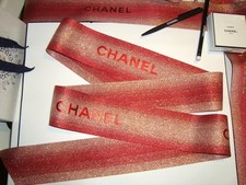 CHANEL Dekoband rot-gold 6cm