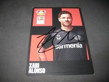 Xabi Alonso Bayer Leverkusen Autogrammkarte ORIGINAL