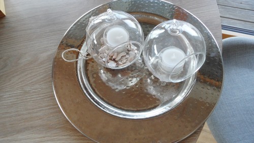 Servier teller platte metall - platte,