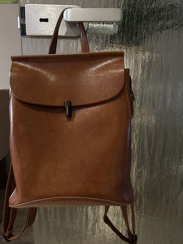 Leder rucksack braun - leder,