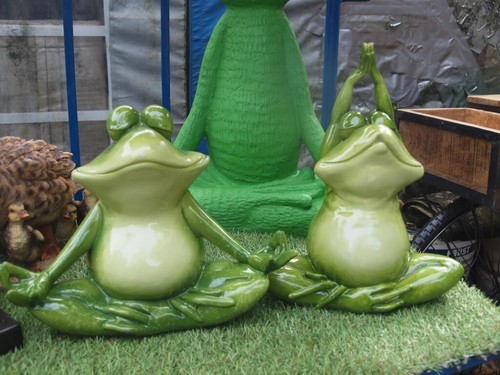 Frosch deko figur yoga - frosch,