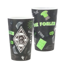 Borussia Mönchengladbach 3D Becher Kritzel 2er-Set Fußball schwarz/grün