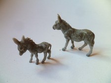 original alte DDR Spielzeug TierFiguren Hartgummi Esel Eseljunges Marolin Plaho