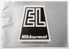 Bedienungsanleitung Nikon EL Nikkormat Instruction Anleitung
