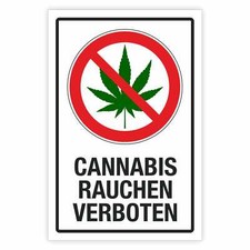 Schild Cannabis rauchen