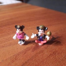 1995 Vintage Polly Pocket Bluebird Disney Mickey Mouse Und Mini Mouse 2x Figuren