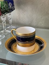 Heinrich Bavaria Handarbeit Espresso Tasse  Echt Kobalt mit Gold