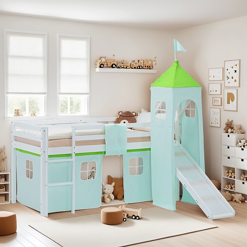 Hochbett 90x200 kinderbett mit - hochbett,