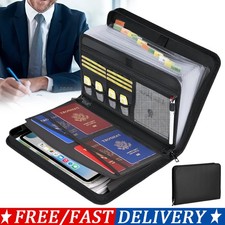 Dokumentenmappe A4 Feuerfeste Fächermappe Dokumententasche Aktenordner für Büro