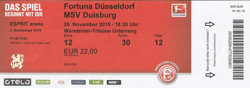 Ticket fortuna düsseldorf msv - ticket,