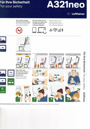 Airline safety card - card, *