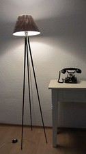stylische Tripod Lampe Stehlampe Leseleuchte Messing Stativ 