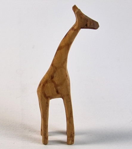 Miniatur giraffe holz figur - miniatur,