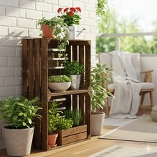 Geflammte Obstkisten Weinkisten Holzkisten 50 x 40 x 30cm Set-Angebote