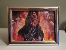 WWE WWF Wrestling Kane mit Maske gerahmtes Bild Kunstdruck Wohndeko