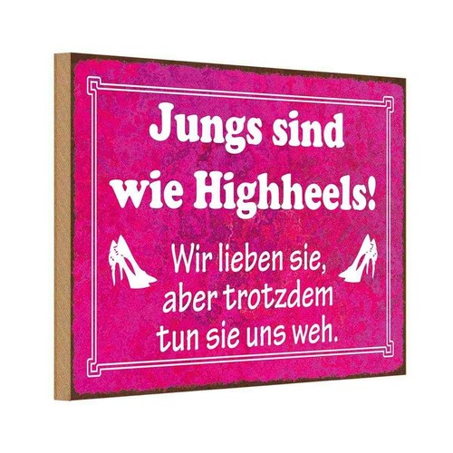Holzschild 12x18 jungs - 12x18, cm