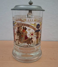 Glaskrug Bierkrug mit Deckel