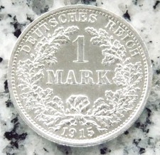 1 Mark 1915 F Silber